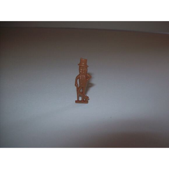 Mr Peanut Brown Lapel Pin Planters Nuts Pinback Original Plastic Vintage 1950's - Picture 4 of 5